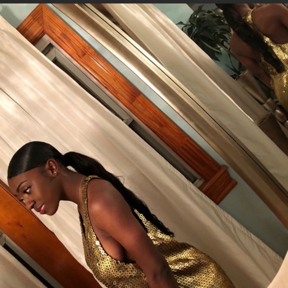 Short Gold Sequin Dress